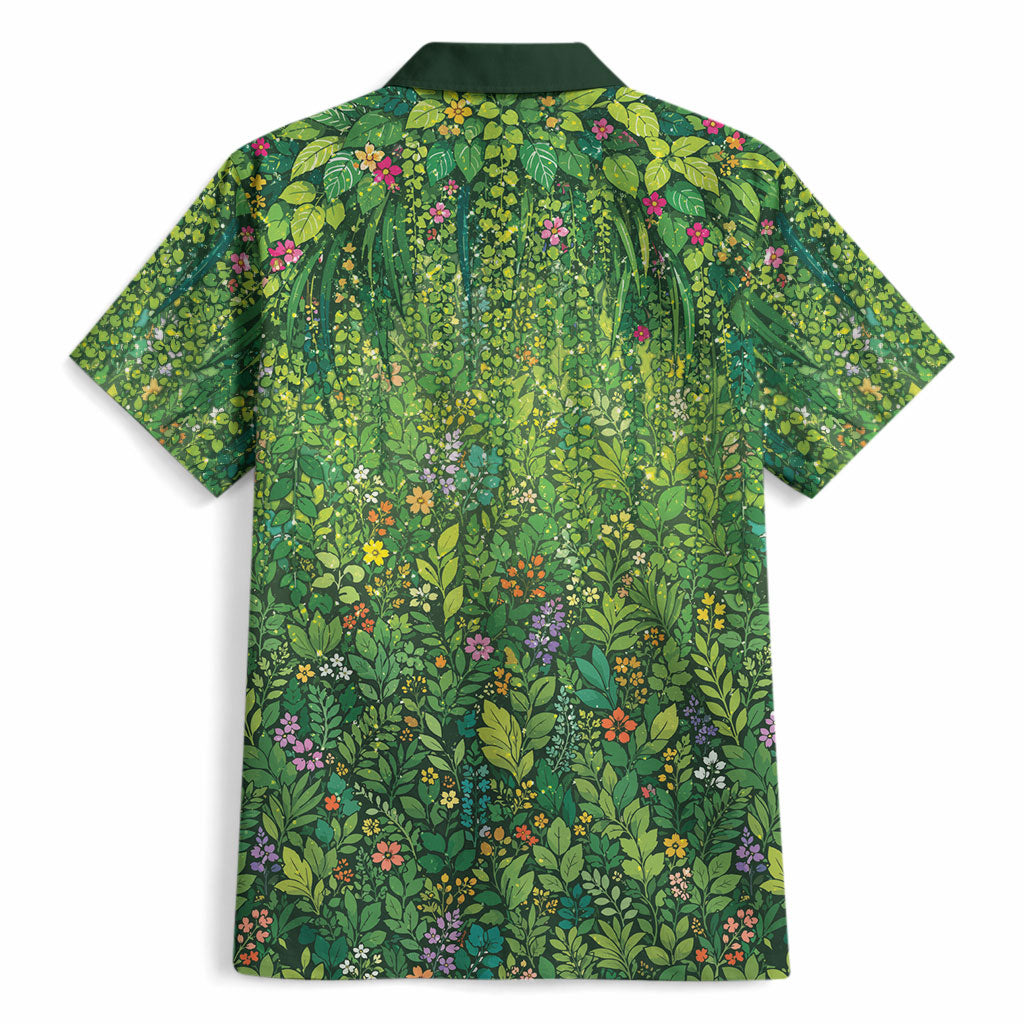 Polynesia Mother Nature Hawaiian Shirt Glowing Heart Spiral Tropical Vine Floral