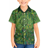 Polynesia Mother Nature Hawaiian Shirt Glowing Heart Spiral Tropical Vine Floral