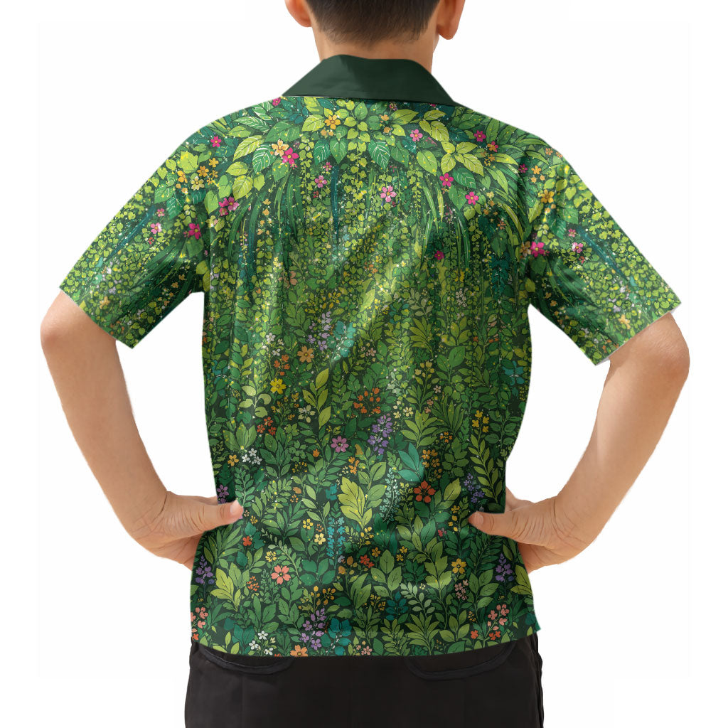 Polynesia Mother Nature Hawaiian Shirt Glowing Heart Spiral Tropical Vine Floral