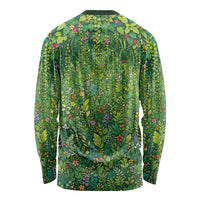 Polynesia Mother Nature Long Sleeve Shirt Glowing Heart Spiral Tropical Vine Floral