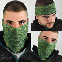 Polynesia Mother Nature Neck Gaiter Glowing Heart Spiral Tropical Vine Floral