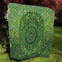 Polynesia Mother Nature Quilt Glowing Heart Spiral Tropical Vine Floral