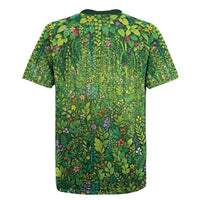 Polynesia Mother Nature Rugby Jersey Glowing Heart Spiral Tropical Vine Floral