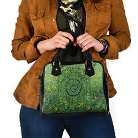 Polynesia Mother Nature Shoulder Handbag Glowing Heart Spiral Tropical Vine Floral
