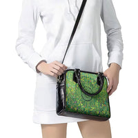 Polynesia Mother Nature Shoulder Handbag Glowing Heart Spiral Tropical Vine Floral