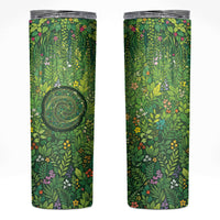 Polynesia Mother Nature Skinny Tumbler Glowing Heart Spiral Tropical Vine Floral