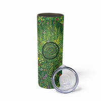 Polynesia Mother Nature Skinny Tumbler Glowing Heart Spiral Tropical Vine Floral