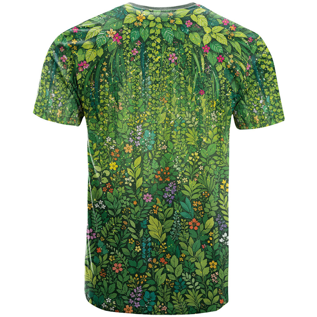 Polynesia Mother Nature T Shirt Glowing Heart Spiral Tropical Vine Floral