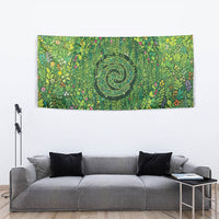 Polynesia Mother Nature Tapestry Glowing Heart Spiral Tropical Vine Floral