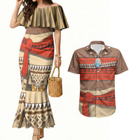 Polynesia Ocean Princess Inspired Cosplay Costume Couples Matching Mermaid Dress and Hawaiian Shirt
