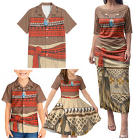 Polynesia Ocean Princess Inspired Cosplay Costume Family Matching Puletasi and Hawaiian Shirt