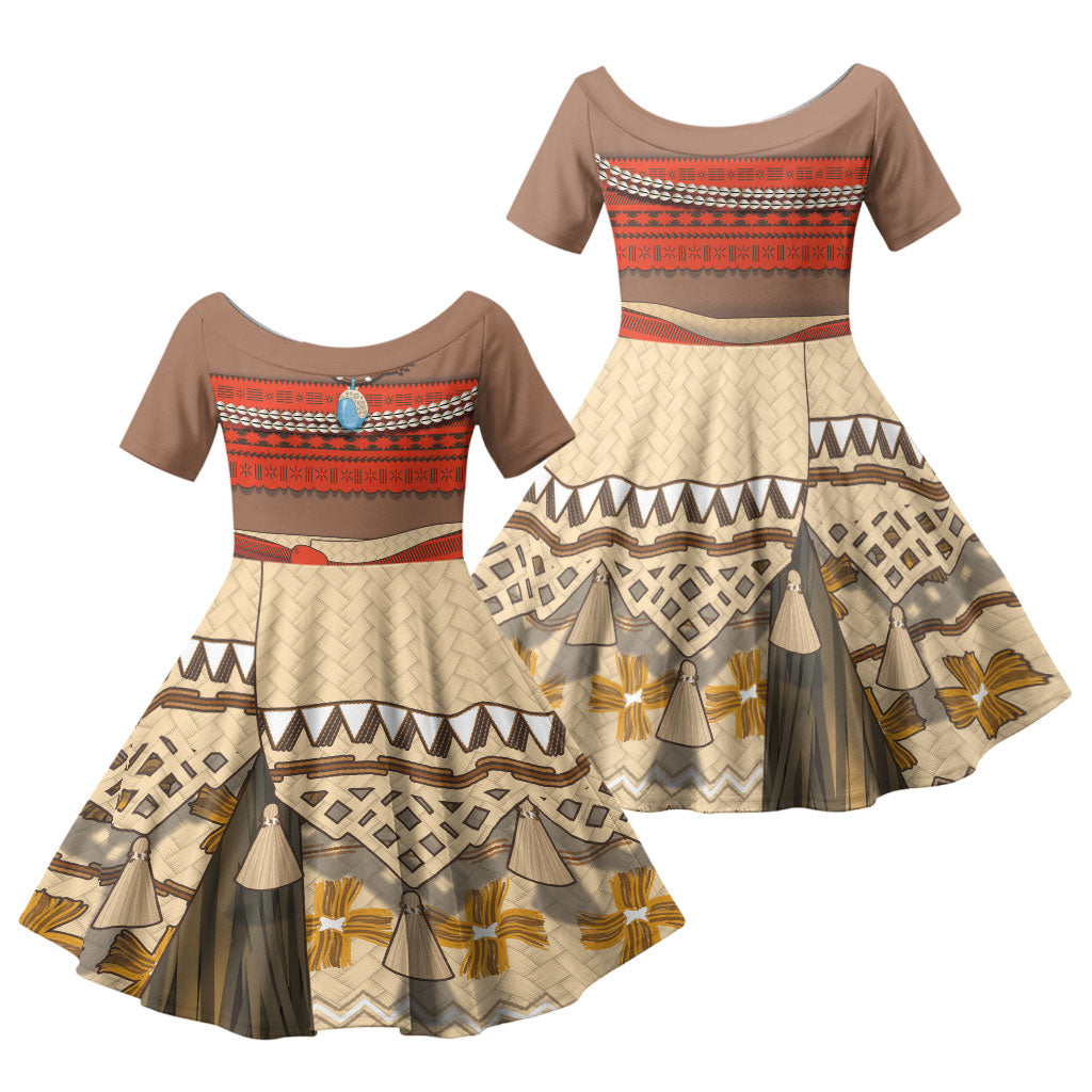 Polynesia Ocean Princess Inspired Cosplay Costume Family Matching Puletasi and Hawaiian Shirt