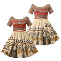 Polynesia Ocean Princess Inspired Cosplay Costume Family Matching Puletasi and Hawaiian Shirt