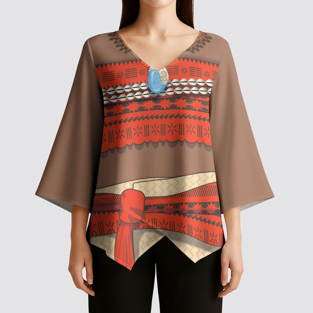 Polynesia Ocean Princess Inspired Cosplay Costume Kimono Sleeve Blouse