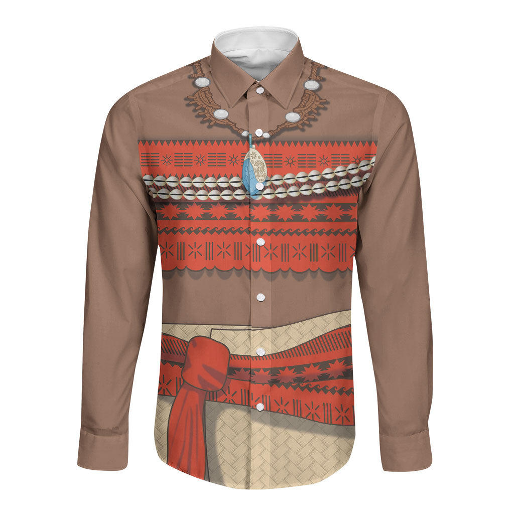 Polynesia Ocean Princess Inspired Cosplay Costume Long Sleeve Button Shirt