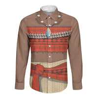 Polynesia Ocean Princess Inspired Cosplay Costume Long Sleeve Button Shirt