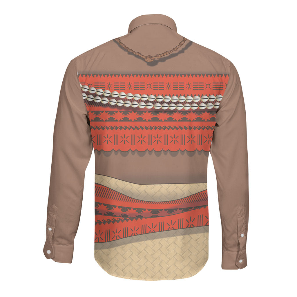 Polynesia Ocean Princess Inspired Cosplay Costume Long Sleeve Button Shirt