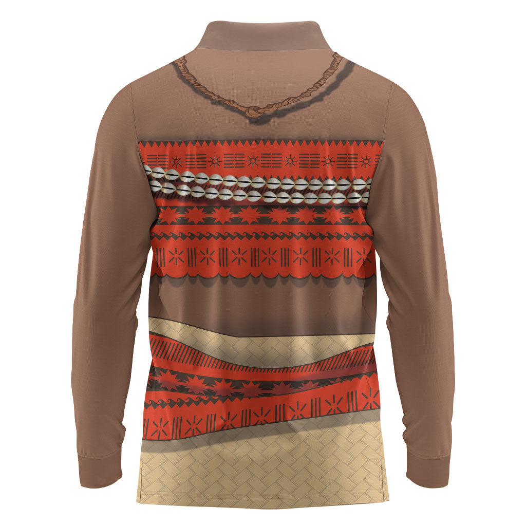Polynesia Ocean Princess Inspired Cosplay Costume Long Sleeve Polo Shirt