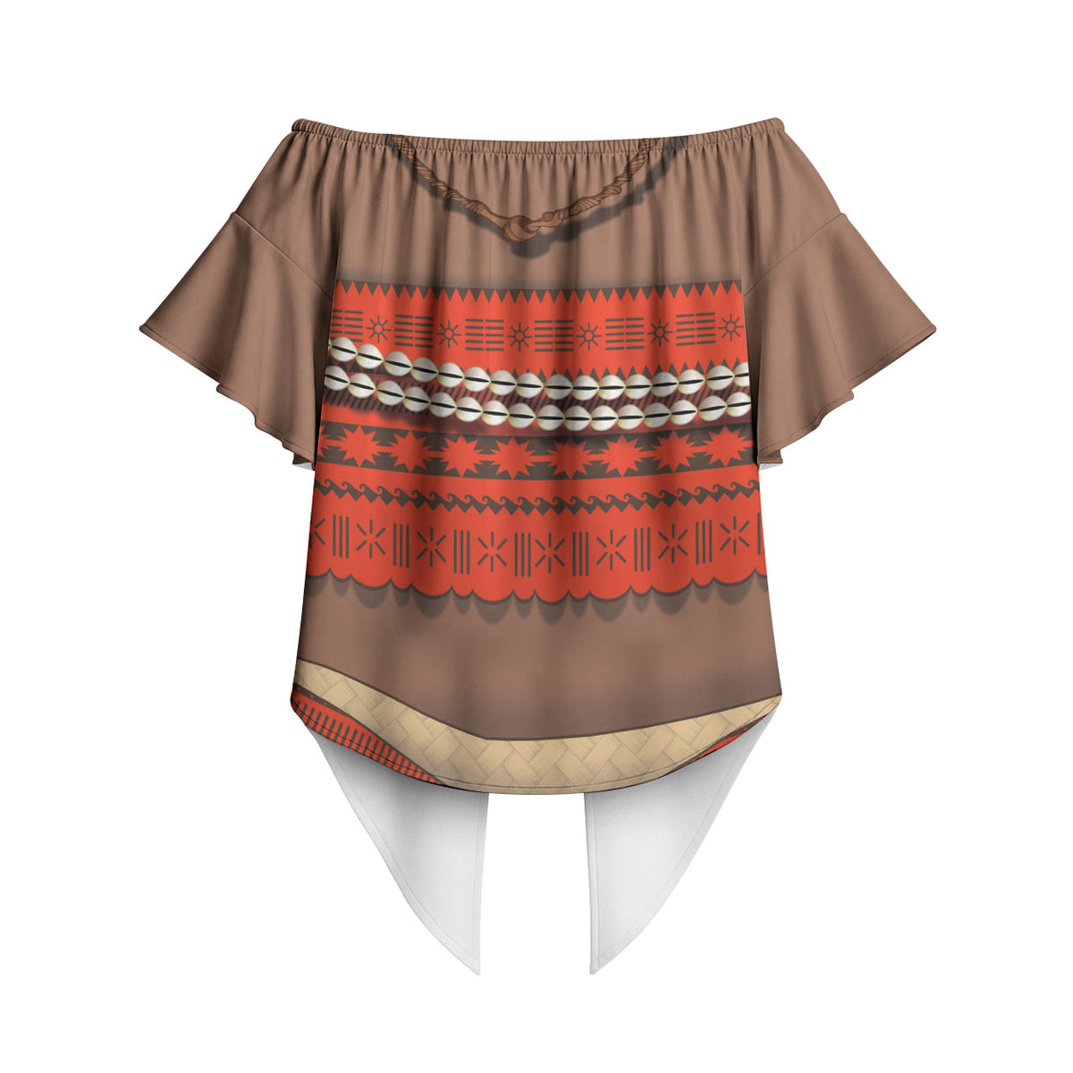 Polynesia Ocean Princess Inspired Cosplay Costume Off Shoulder Wrap Waist Top