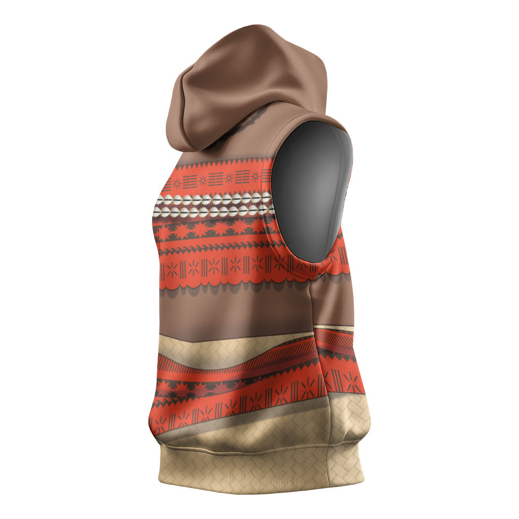 Polynesia Ocean Princess Inspired Cosplay Costume Sleeveless Hoodie