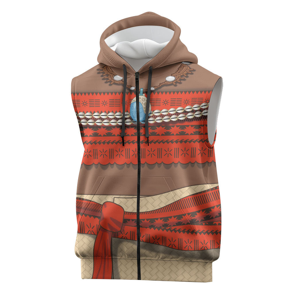 Polynesia Ocean Princess Inspired Cosplay Costume Sleeveless Zip Hoodie
