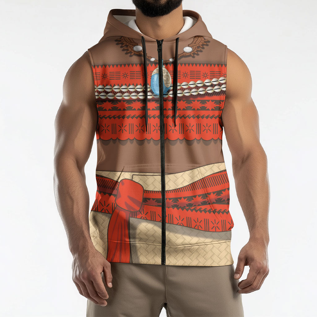 Polynesia Ocean Princess Inspired Cosplay Costume Sleeveless Zip Hoodie