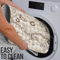 Hawaii Palaka Cowboy Bathroom Set Shell Maile Lei With Western Patterns - Polynesian Pride