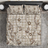 Hawaii Palaka Cowboy Bedding Set Shell Maile Lei With Western Patterns - Polynesian Pride