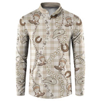 Hawaii Palaka Cowboy Button Sweatshirt Shell Maile Lei With Western Patterns - Polynesian Pride