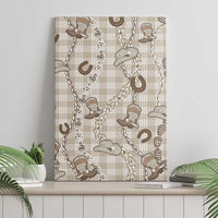 Hawaii Palaka Cowboy Canvas Wall Art Shell Maile Lei With Western Patterns - Polynesian Pride