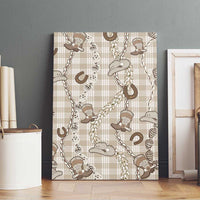 Hawaii Palaka Cowboy Canvas Wall Art Shell Maile Lei With Western Patterns - Polynesian Pride