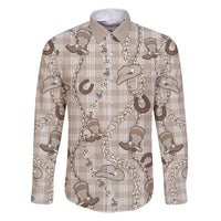 Hawaii Palaka Cowboy Family Matching Puletasi and Hawaiian Shirt Shell Maile Lei With Western Patterns - Polynesian Pride