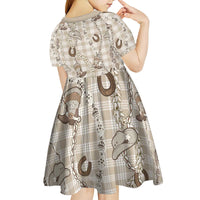 Hawaii Palaka Cowboy Kid Short Sleeve Dress Shell Maile Lei With Western Patterns - Polynesian Pride