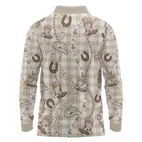 Hawaii Palaka Cowboy Long Sleeve Polo Shirt Shell Maile Lei With Western Patterns - Polynesian Pride