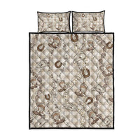 Hawaii Palaka Cowboy Quilt Bed Set Shell Maile Lei With Western Patterns - Polynesian Pride