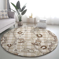 Hawaii Palaka Cowboy Round Carpet Shell Maile Lei With Western Patterns - Polynesian Pride