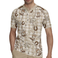 Hawaii Palaka Cowboy Rugby Jersey Shell Maile Lei With Western Patterns - Polynesian Pride