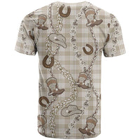 Hawaii Palaka Cowboy T Shirt Shell Maile Lei With Western Patterns - Polynesian Pride