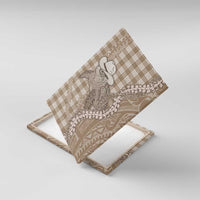 Beige Hawaii Palaka Cowboy Turtle Canvas Wall Art Hawaiian Paniolo Puakenikeni Maile Lei - Polynesian Pride