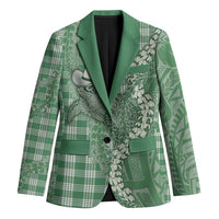 Green Hawaii Palaka Cowboy Turtle Blazer Hawaiian Paniolo Puakenikeni Maile Lei - Polynesian Pride