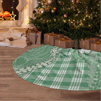 Green Hawaii Palaka Cowboy Turtle Tree Skirt Hawaiian Paniolo Puakenikeni Maile Lei - Polynesian Pride