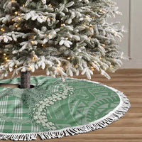 Green Hawaii Palaka Cowboy Turtle Tree Skirt Hawaiian Paniolo Puakenikeni Maile Lei - Polynesian Pride