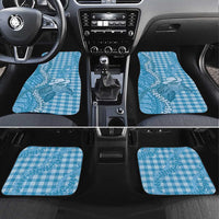 Blue Hawaii Palaka Cowboy Turtle Car Mats Hawaiian Paniolo Puakenikeni Maile Lei - Polynesian Pride