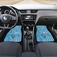 Blue Hawaii Palaka Cowboy Turtle Car Mats Hawaiian Paniolo Puakenikeni Maile Lei - Polynesian Pride