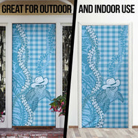Blue Hawaii Palaka Cowboy Turtle Door Cover Hawaiian Paniolo Puakenikeni Maile Lei - Polynesian Pride