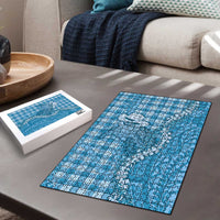 Blue Hawaii Palaka Cowboy Turtle Puzzle Hawaiian Paniolo Puakenikeni Maile Lei - Polynesian Pride