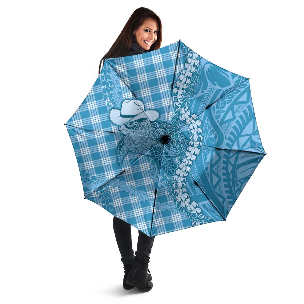 Blue Hawaii Palaka Cowboy Turtle Umbrella Hawaiian Paniolo Puakenikeni Maile Lei - Polynesian Pride