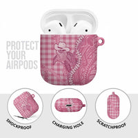 Pink Hawaii Palaka Cowboy Turtle AirPods Case Hawaiian Paniolo Puakenikeni Maile Lei - Polynesian Pride