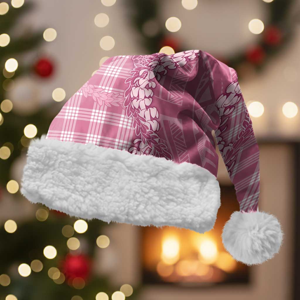 Pink Hawaii Palaka Cowboy Turtle Christmas Santa Hat Hawaiian Paniolo Puakenikeni Maile Lei - Polynesian Pride