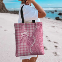 Pink Hawaii Palaka Cowboy Turtle Tote Bag Hawaiian Paniolo Puakenikeni Maile Lei - Polynesian Pride
